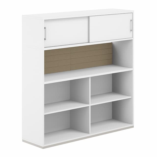 Стеллаж-комбо 1238 односторонний Norden Allegro AG.251.110.651.BG с антресолью и экраном тканевым низким