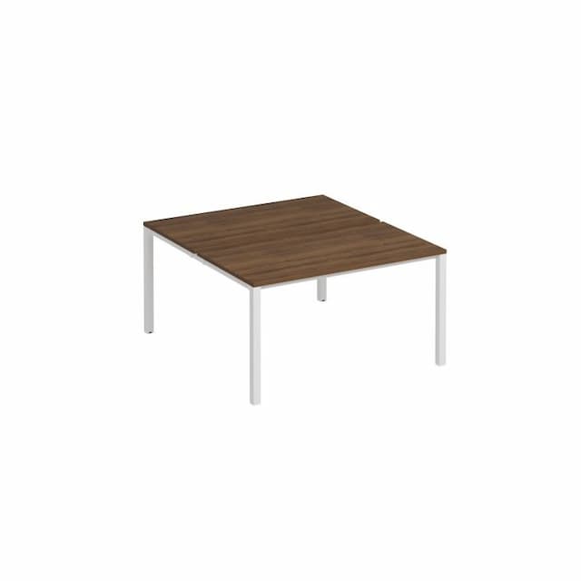 Рабочая станция на металлокаркасе Юнитекс Комфорт КФ К.Б1 1145 ОФ (2х140) (140x154x75) французский орех / белый