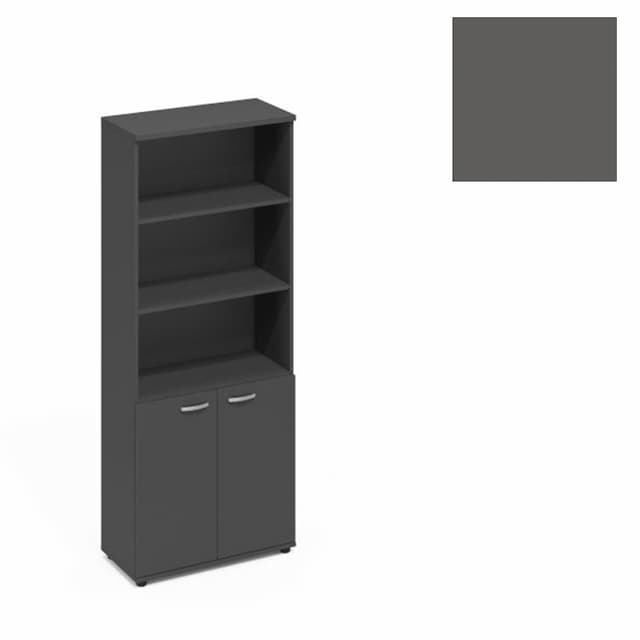 Шкаф для документов полузакрытый Юнитекс А4 (78x36.4x193) А4 9371 АР антрацит премиум