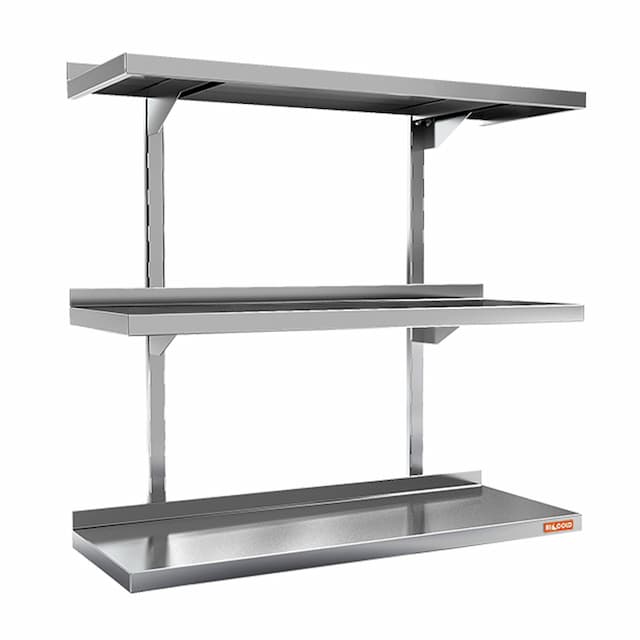 Полка нержавеющая настенная каскадная Hicold НПНК-10/3